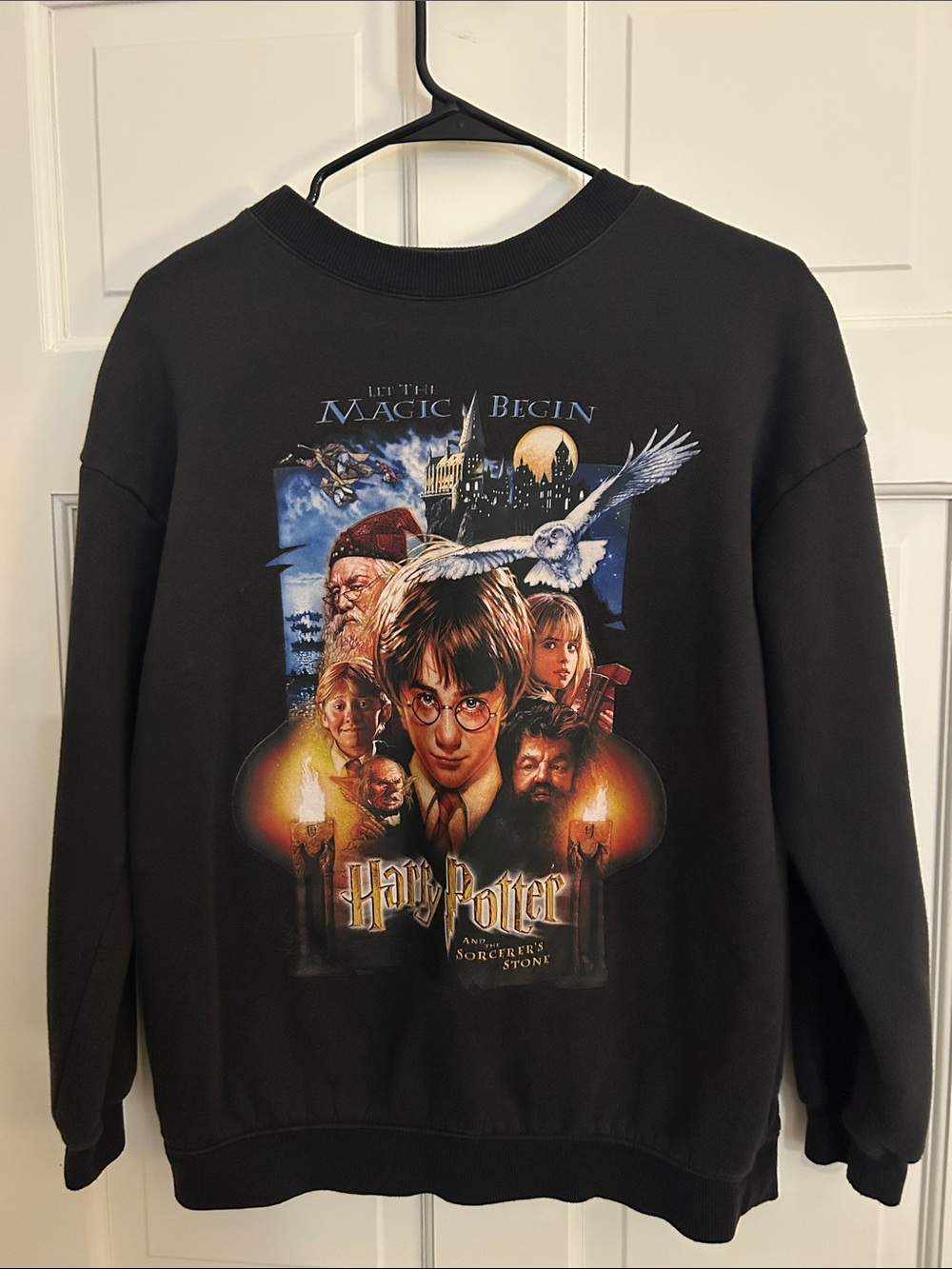 H&M Black Harry Potter Graphic Crewneck Sweatshirt